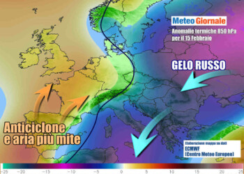 METEO Italia. Aria gelida, nevicate fin sul mare. Ma arriva l’anticiclone