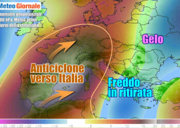 METEO Italia. Gelo nella fase acuta, ultime nevicate. Anticiclone in arrivo