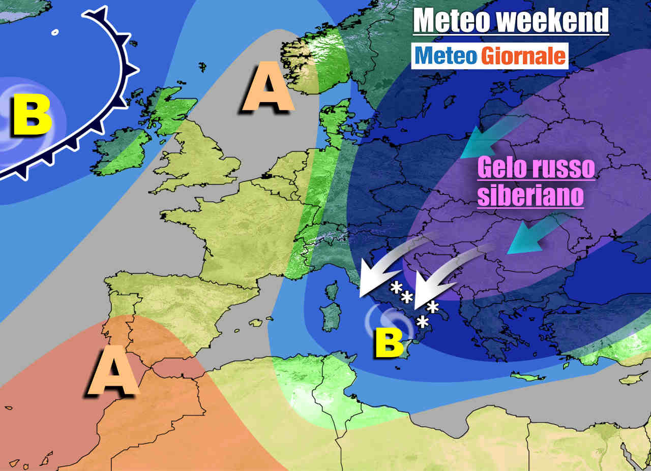 Evoluzione nel corso del weekend