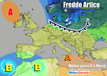 METEO Italia sino 7 Marzo. Dall’anticiclone al brusco ritorno dell’inverno