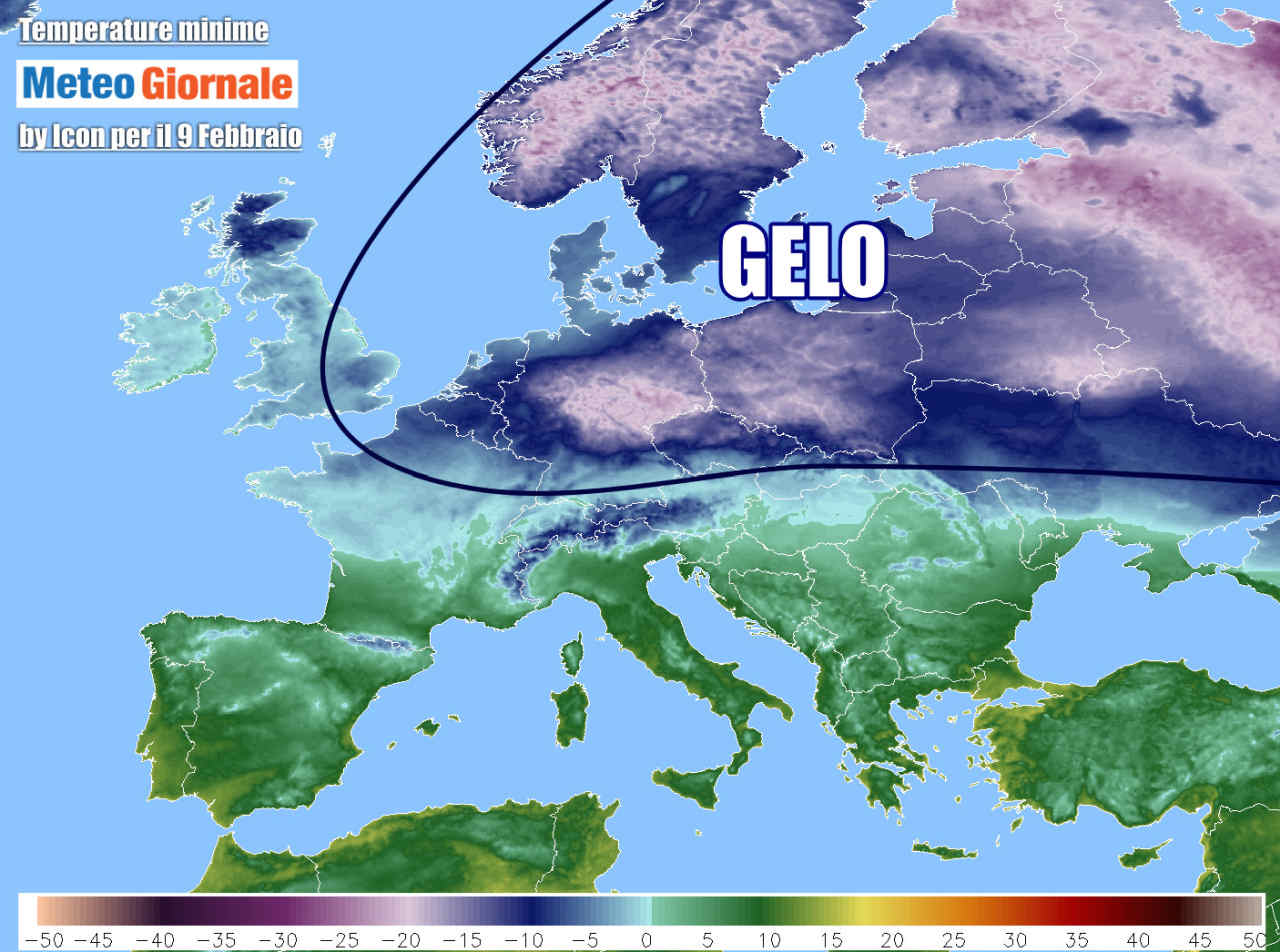 Il gelo tiene sotto scacco gran parte dell'Europa Centro-Settentrionale