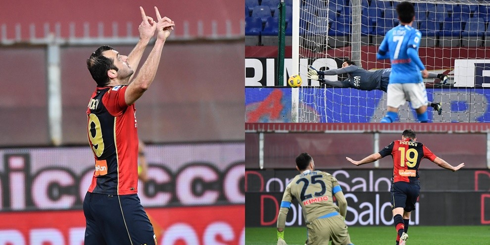 Super Perin e doppio Pandev: il Genoa batte il Napoli 2-1