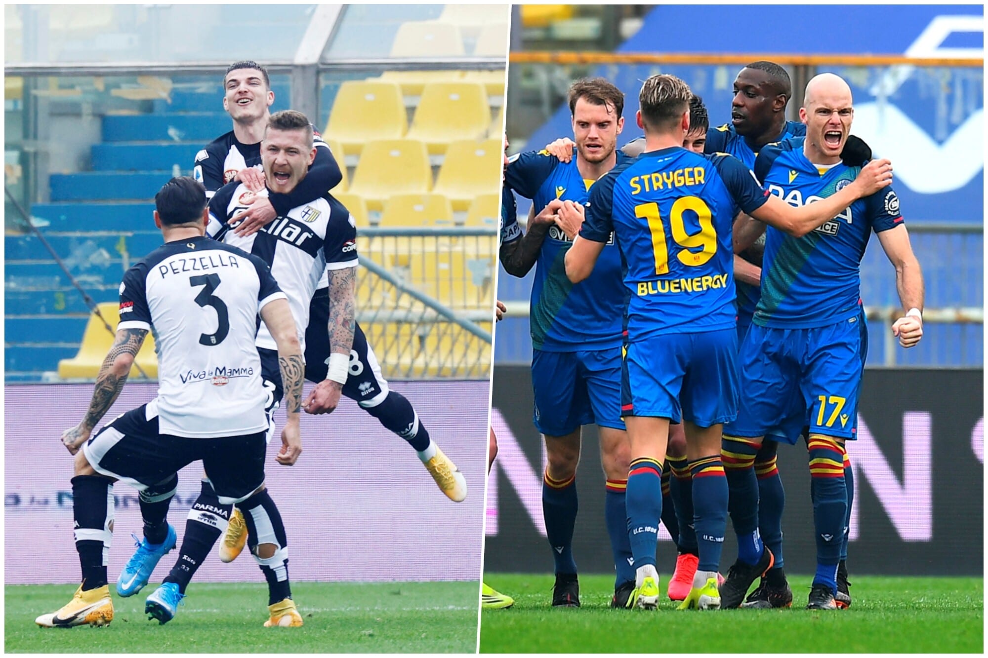 Parma, gioia strozzata: Okaka e Nuytinck salvano l'Udinese