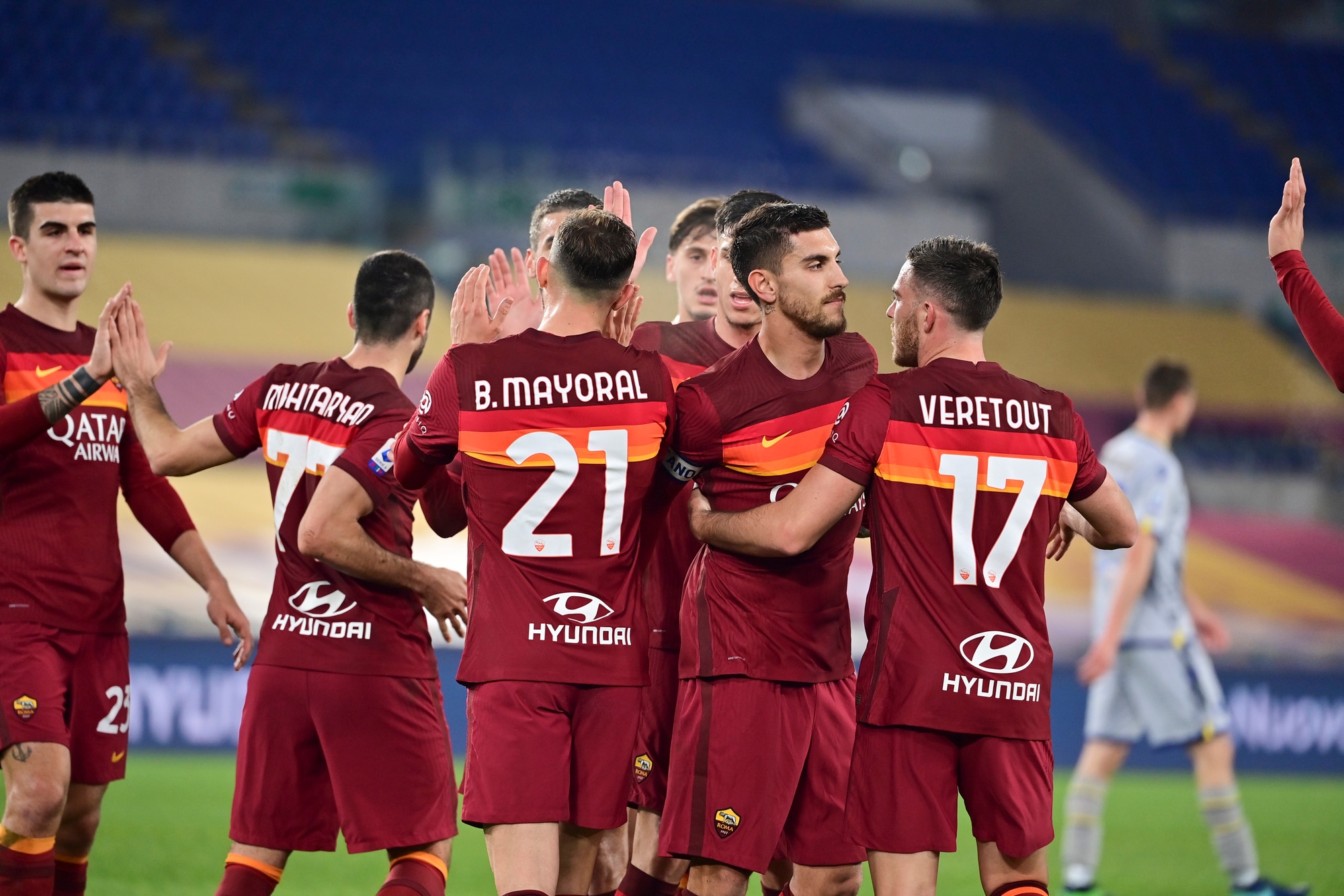 La Roma vince e convince: tris show al Verona