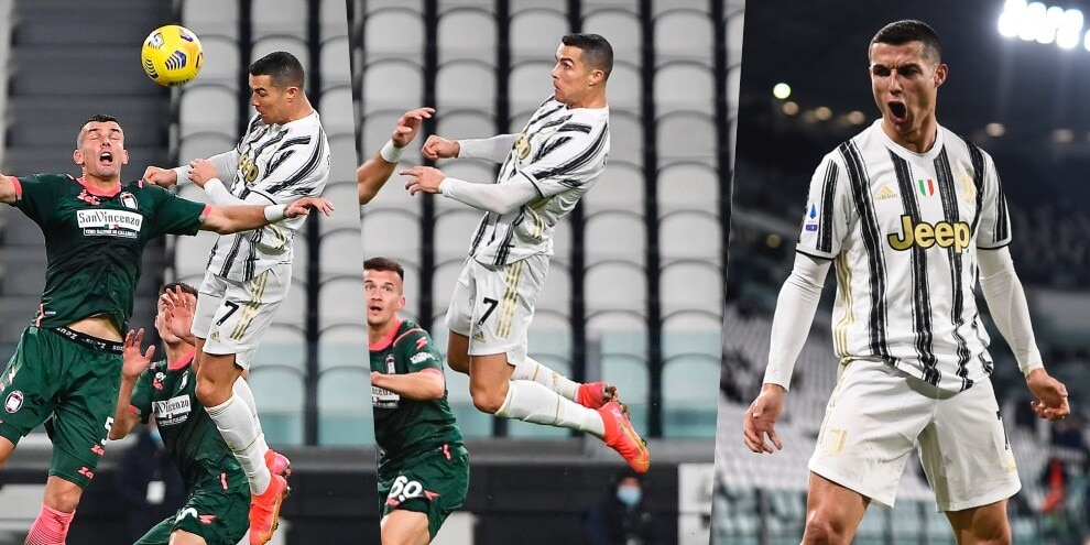 Juve, è tornato Air Ronaldo: che doppietta di testa!