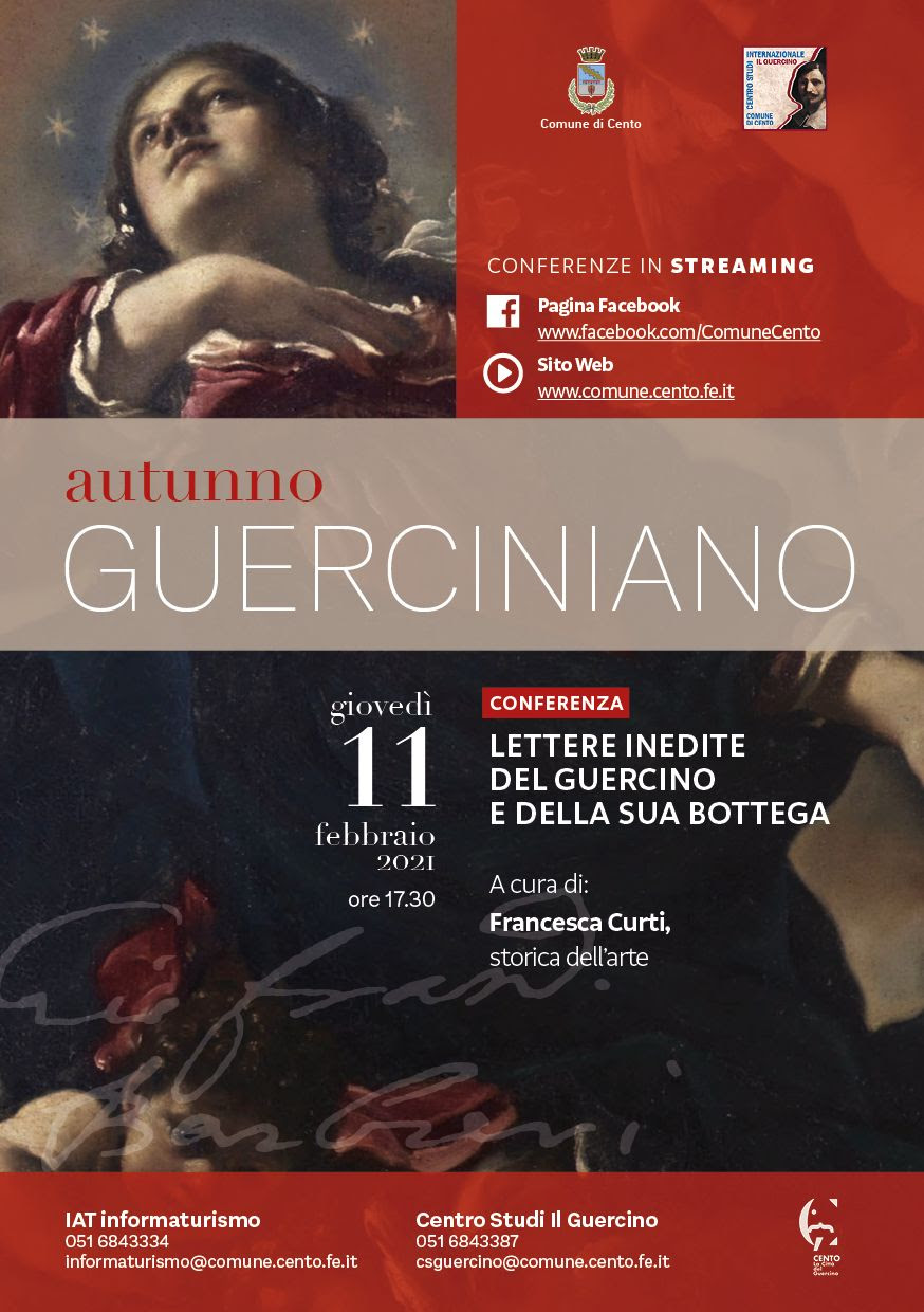 AUTUNNO GUERCINIANO 2020/2021: Ultimo incontro “Lettere inedite del Guercino e della sua bottega”