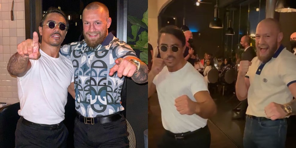 McGregor e Salt Bae, cena con spettacolo!