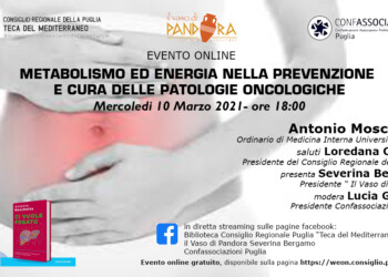 “Metabolismo ed energia della prevenzione e cura delle patologie oncologiche”: evento online mercoledì 10 marzo