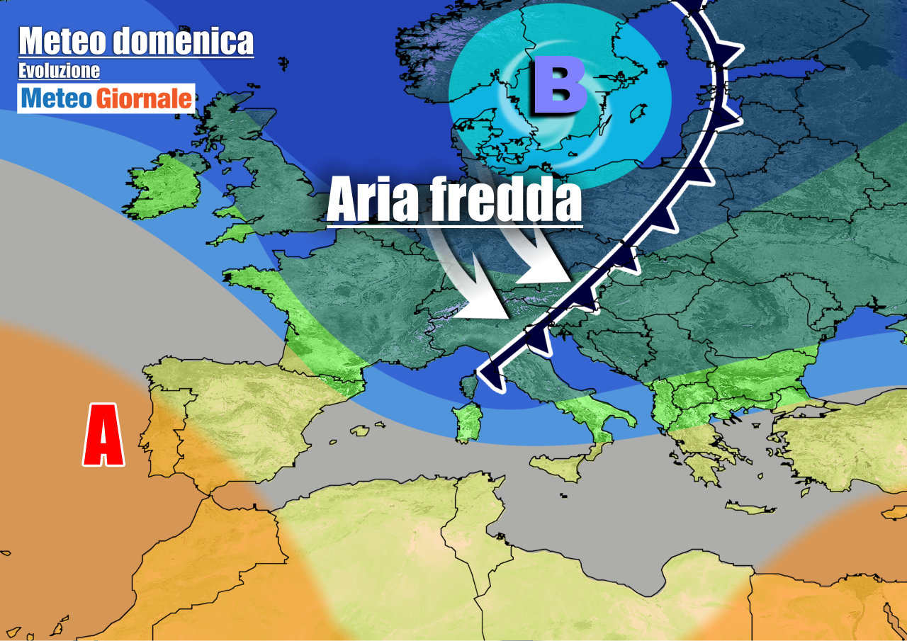 Evoluzione meteo nel corso del weekend