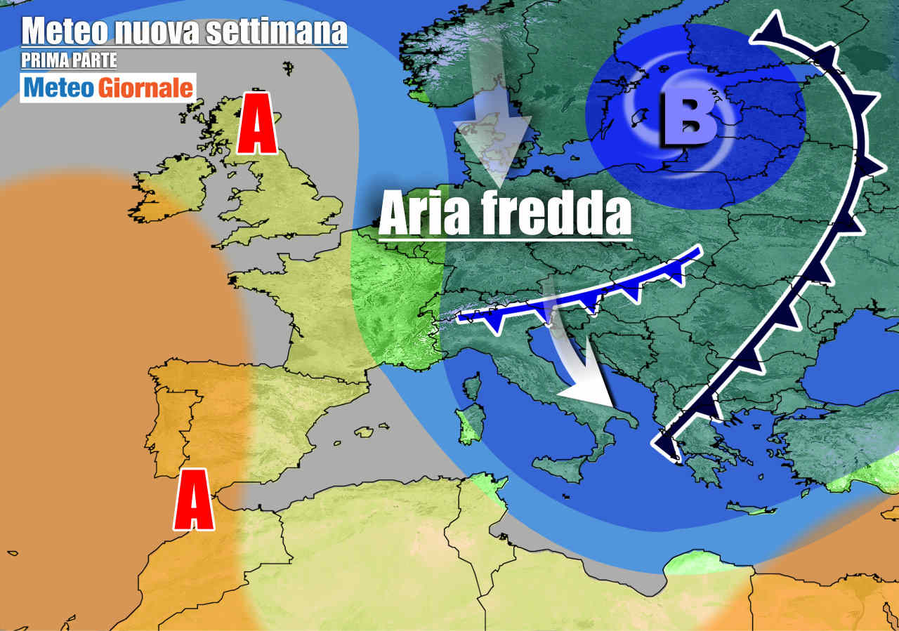 Scenario atteso tra lunedì 15 e martedì 16 Marzo