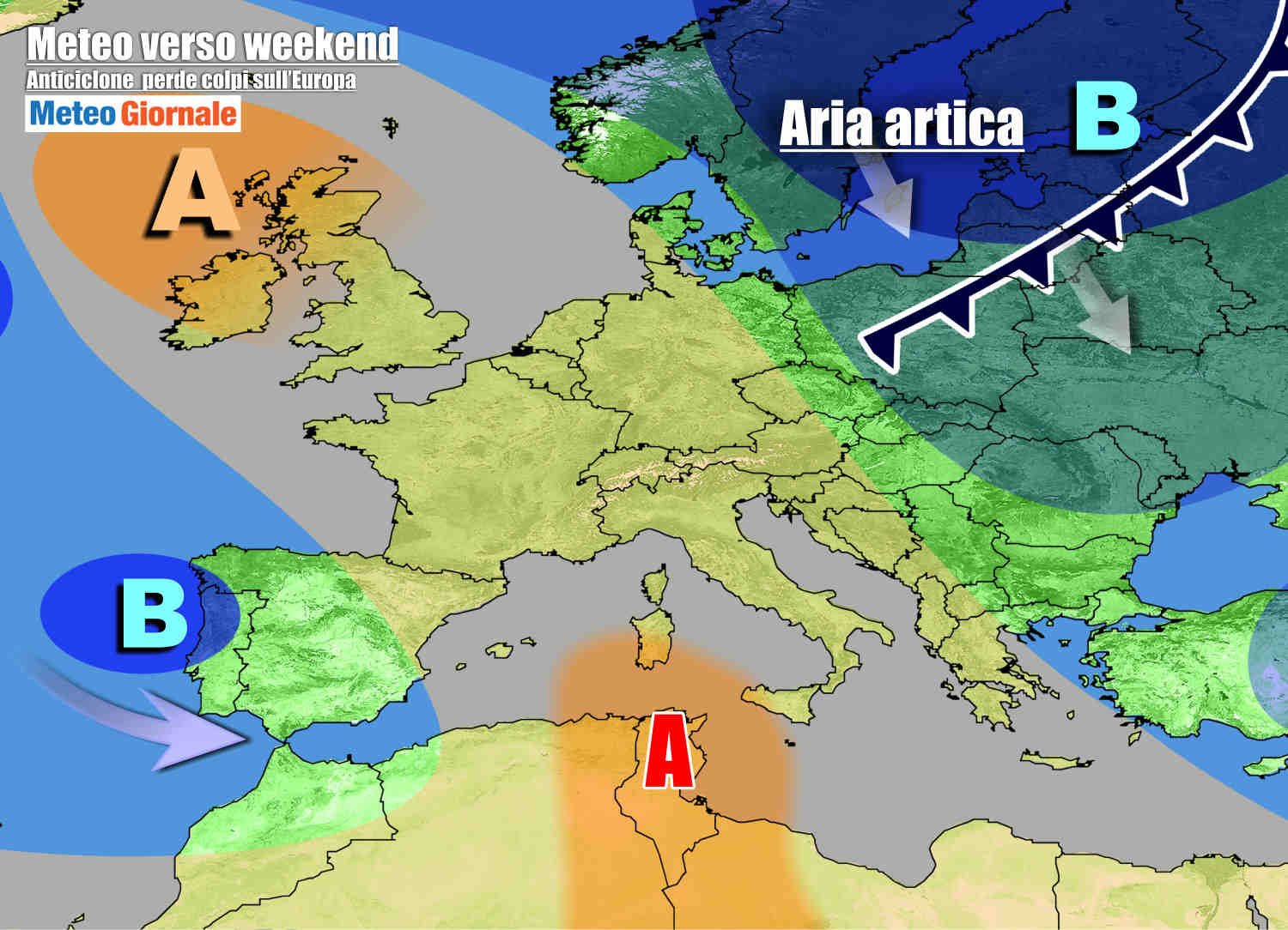 Evoluzione meteo verso il finire della settimana