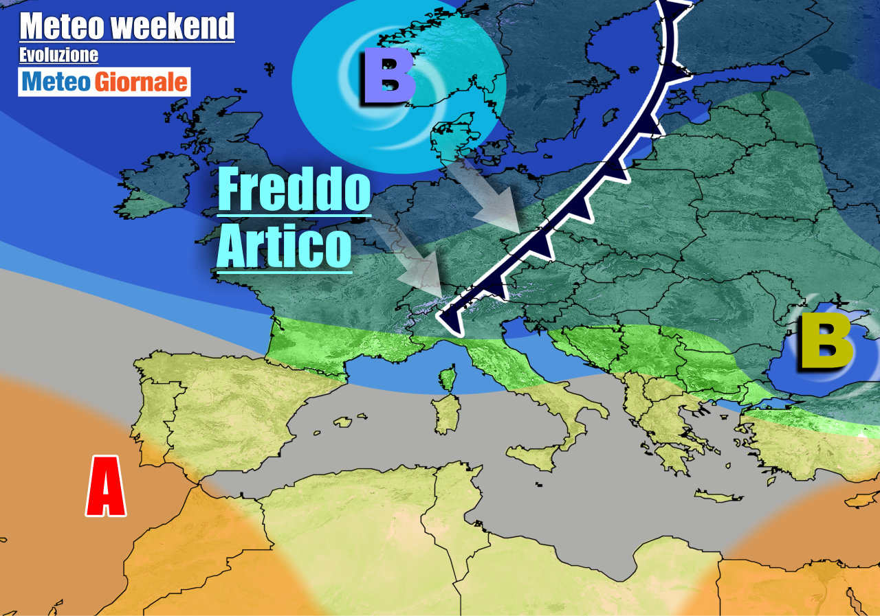 Evoluzione meteo per il weekend