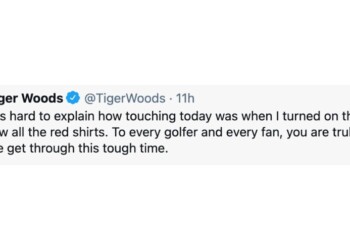 Tiger Woods: “Commosso da tanto affetto, grazie a tutti”