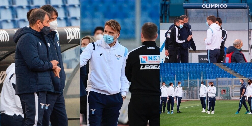 Lazio-Torino, Inzaghi e la squadra in campo senza giocare