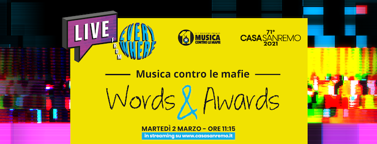 MUSICA CONTRO LE MAFIE  dagli studi televisivi di CASA SANREMO 2021 premia i vincitori dell’11^Edizione