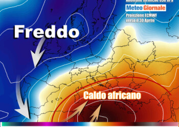 Anticiclone Africano, con primo gran caldo in arrivo fino a oltre 30 gradi