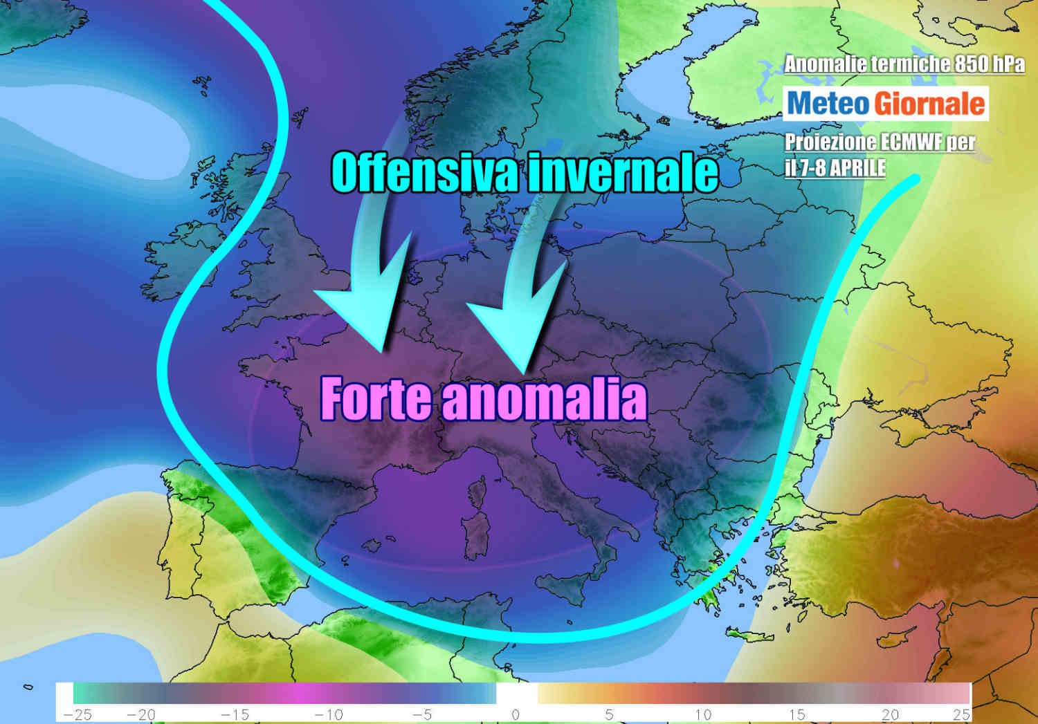 Italia colpita in pieno dall'intensa irruzione artica post Pasquetta