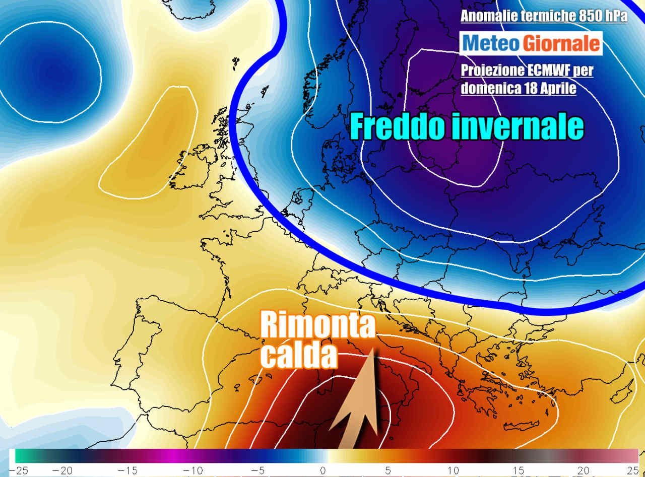 Caldo africano dal weekend, ma ancora freddo anomalo su parte d'Europa