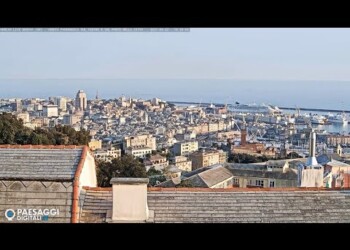 Finalmente GENOVA live, in streaming. Veduta delle condizioni meteo e città