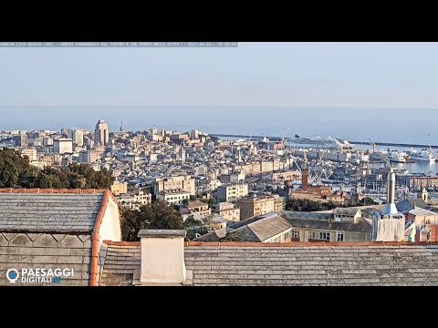 Finalmente GENOVA live, in streaming. Veduta delle condizioni meteo e città