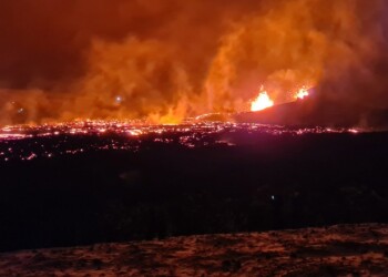 Live dai vulcano d’Islanda. Altra veduta. Video