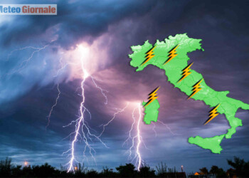 Meteo con PIOGGE e TEMPORALI anche forti per giorni. Le zone più a rischio