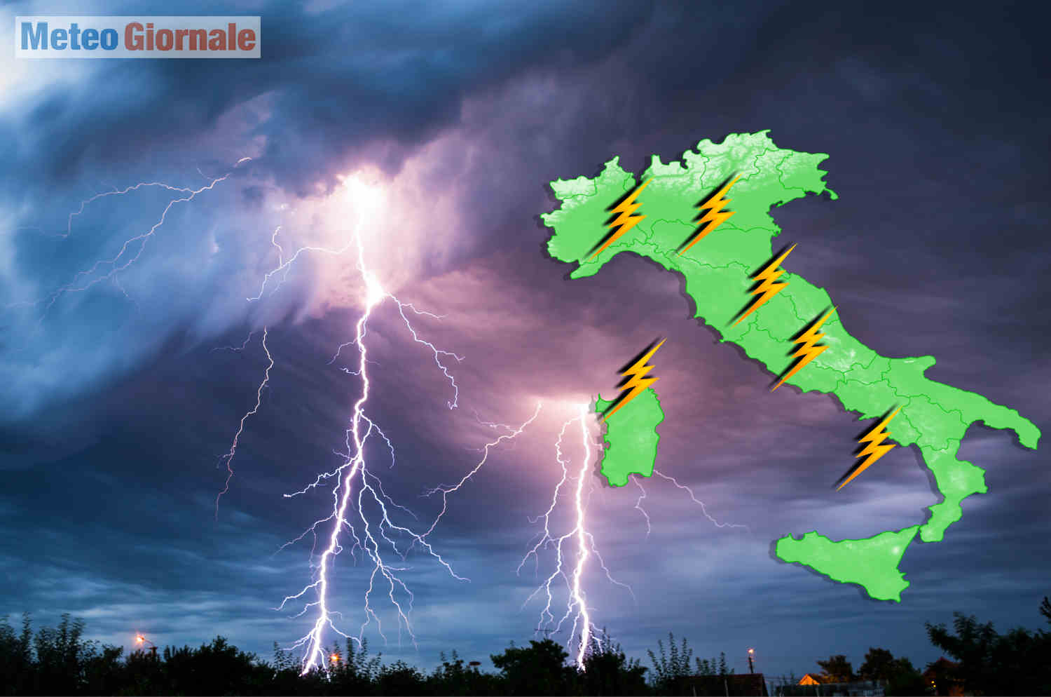 Temporali protagonisti su parte d'Italia