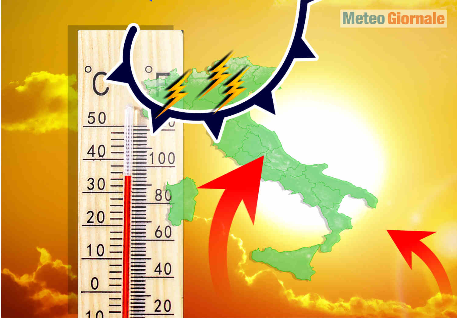 meteo con fiammate roventi africane