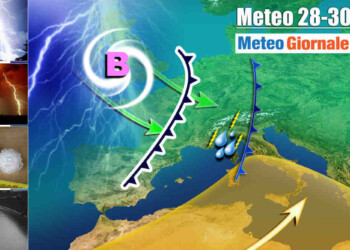 Meteo double-face sull’Italia. Raffica di piogge e temporali al Centro-Nord