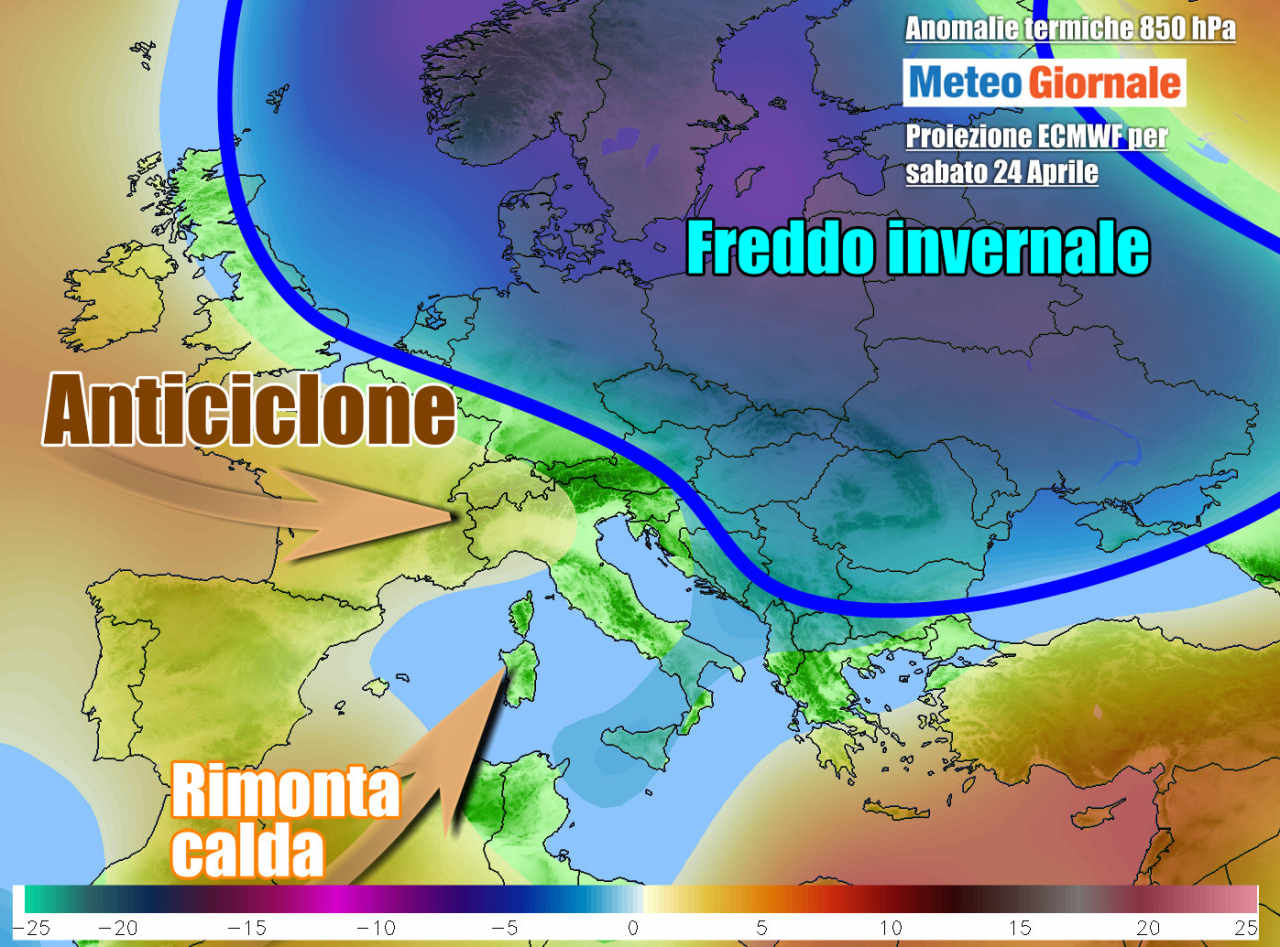 Nel weekend ancora un'ampia parte d'Europa alle prese con clima freddo