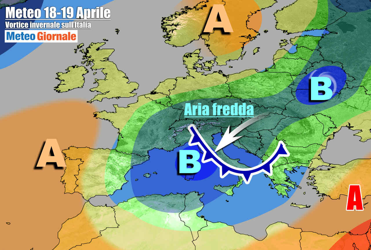 Evoluzione a cavallo tra il weekend e l'inizio della nuova settimana