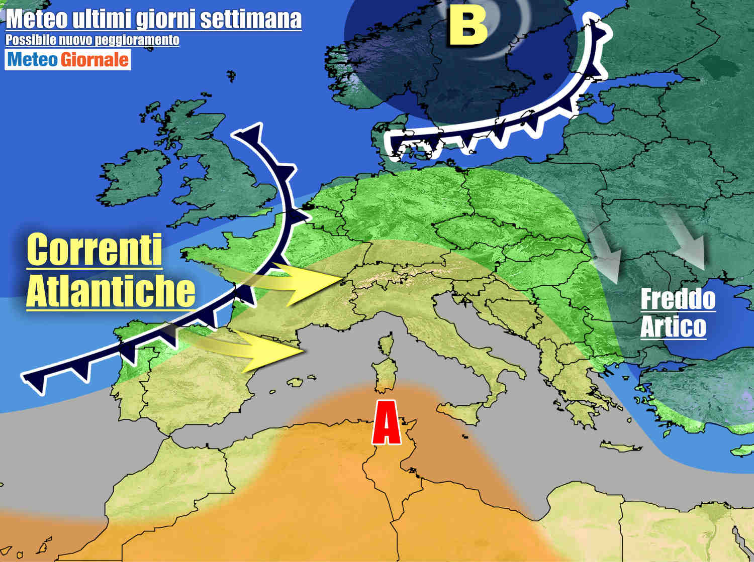 Anticiclone sull'Italia giovedì e venerdì, ma potrebbe poi seguire un peggioramento