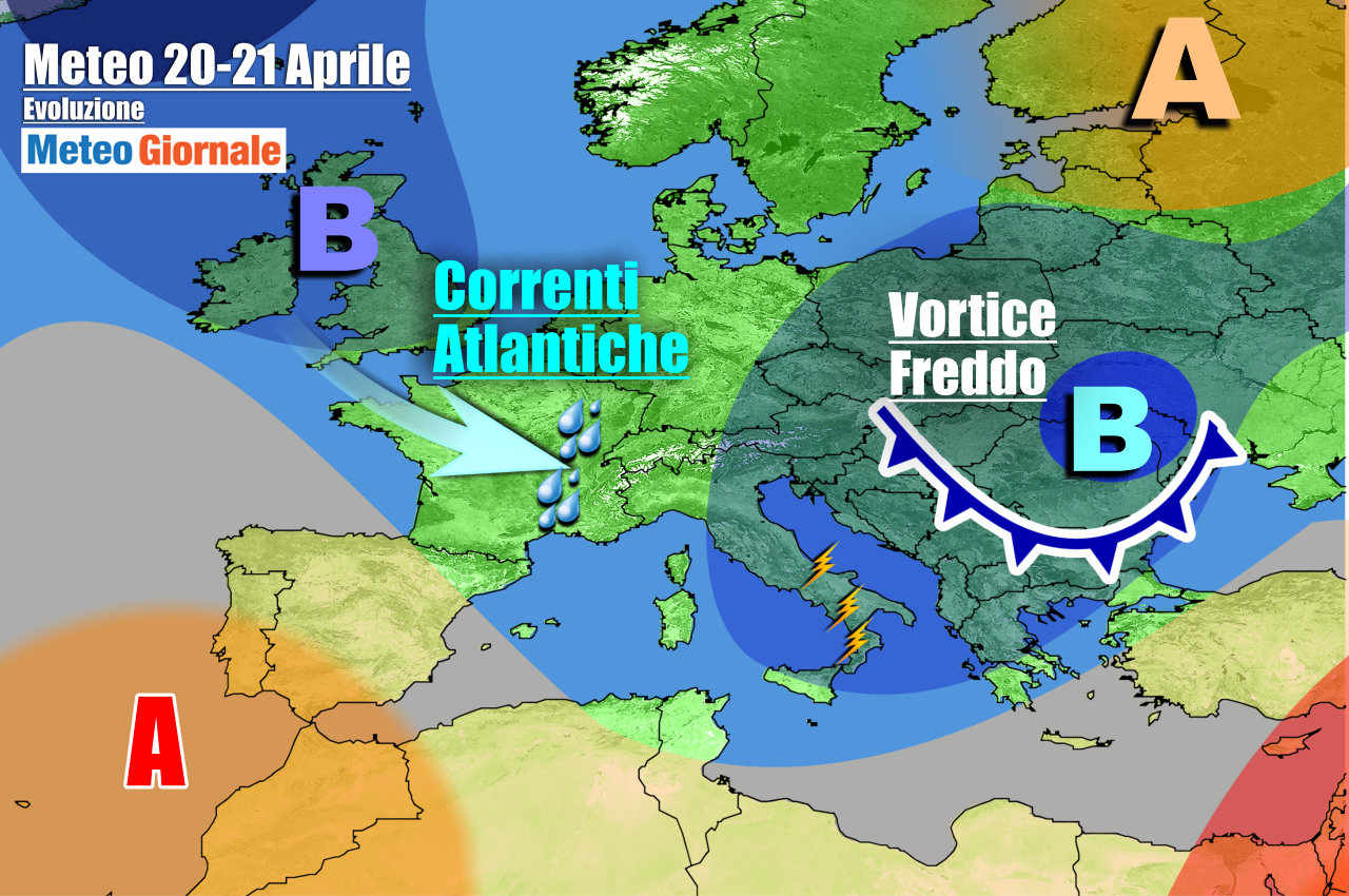 Evoluzione meteo verso metà settimana