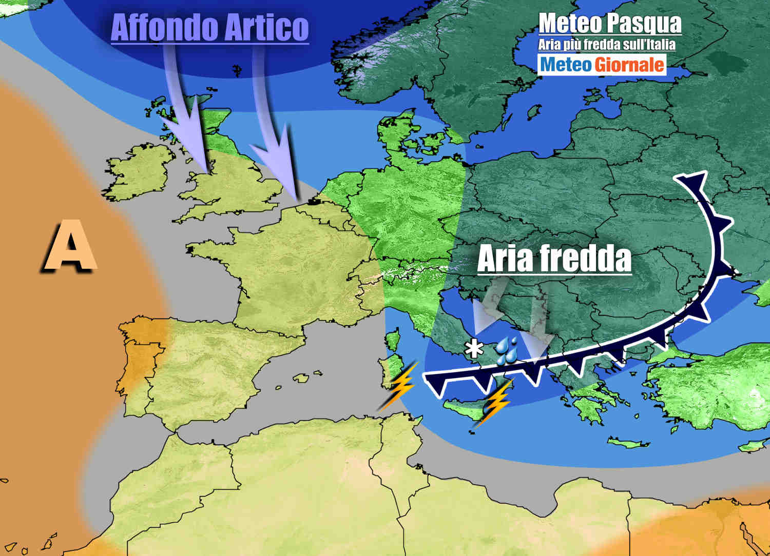 Evoluzione meteo per la Pasqua