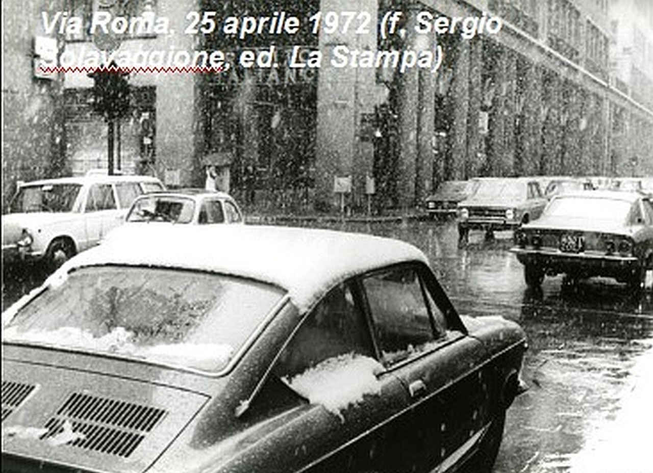 La neve a Torino del 25 aprile 1972.