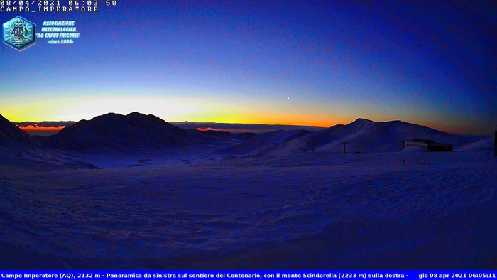 Risveglio gelido sui monti d’Abruzzo, -22,6 a Piani di Pezza