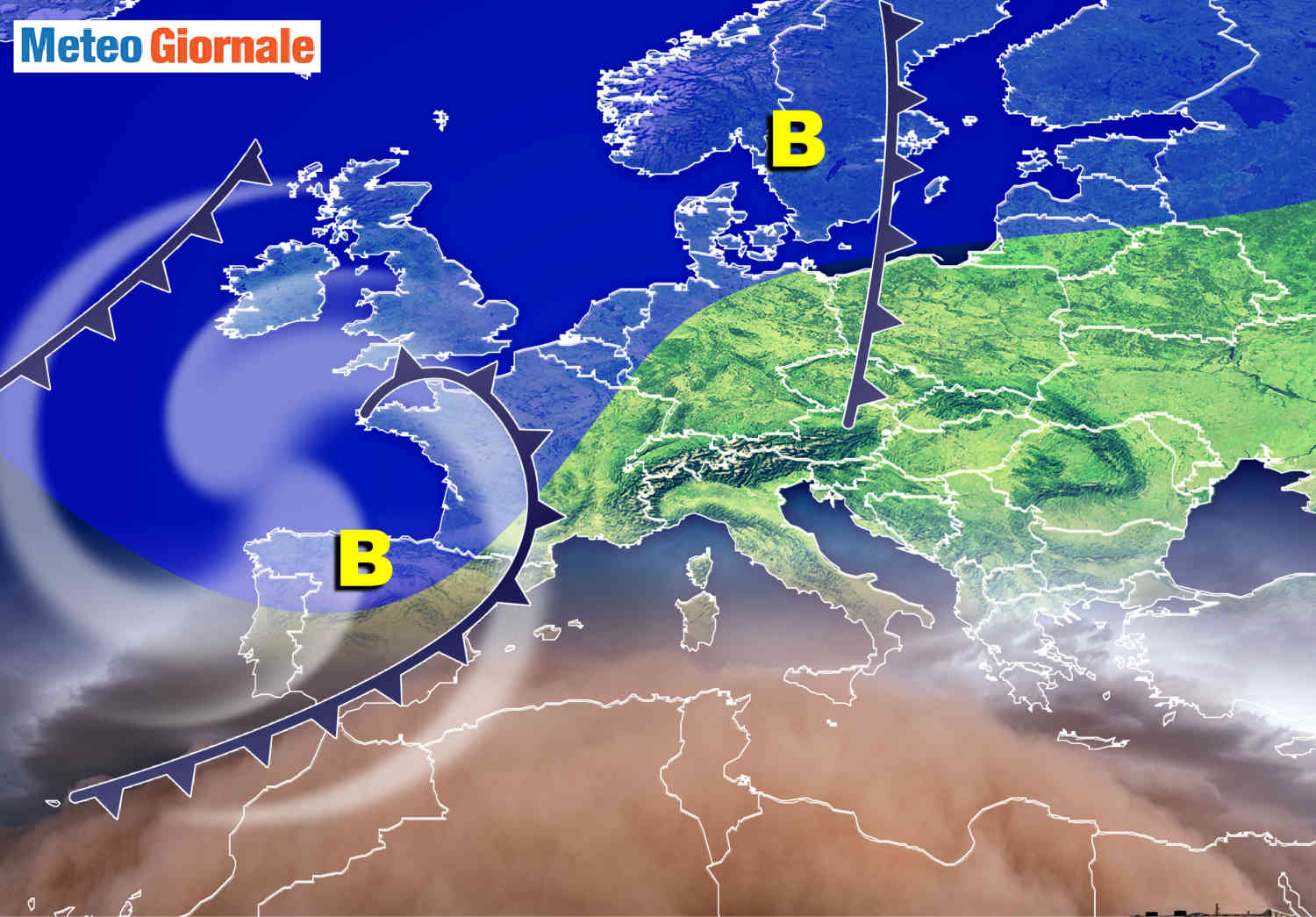 meteo con sabbia dal sahara