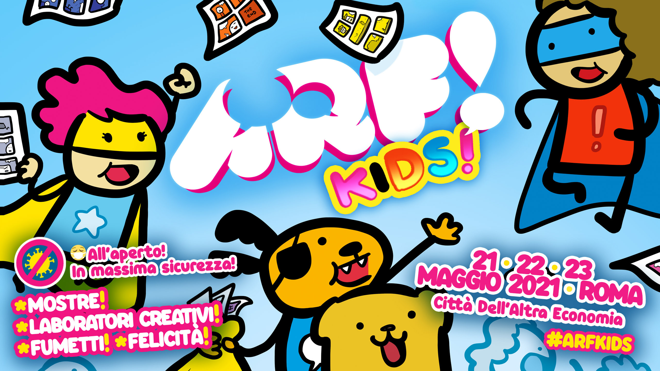 Il fumetto a Roma riparte dai bambini 21, 22 e 23 maggio 2021