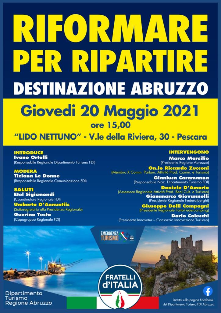 Il Dipartimento regionale Turismo di Fratelli d’Italia