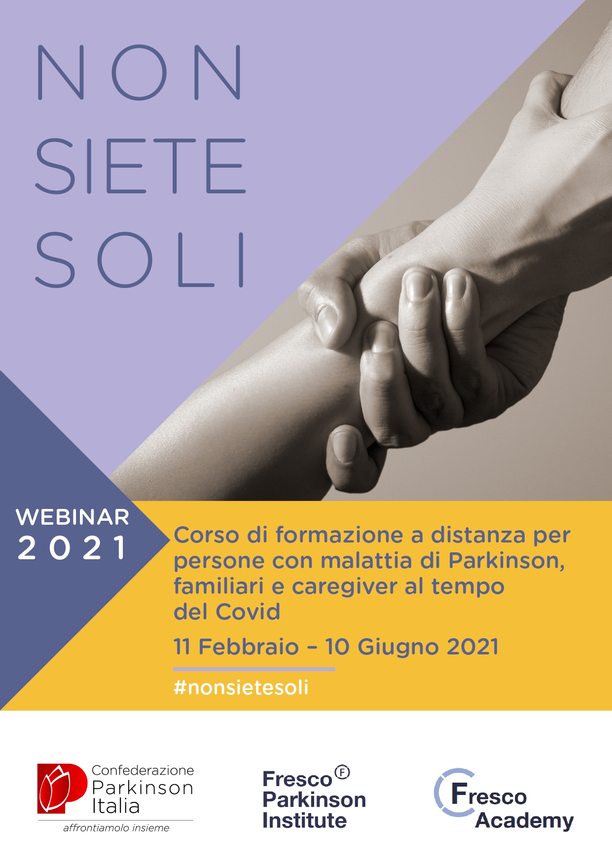 Come affrontare la diagnosi e comunicare la malattia di Parkinson: due appuntamenti online gratuiti per malati e familiari