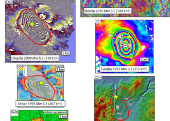 L’impronta digitale dei terremoti individuata con l’interferometria satellitare