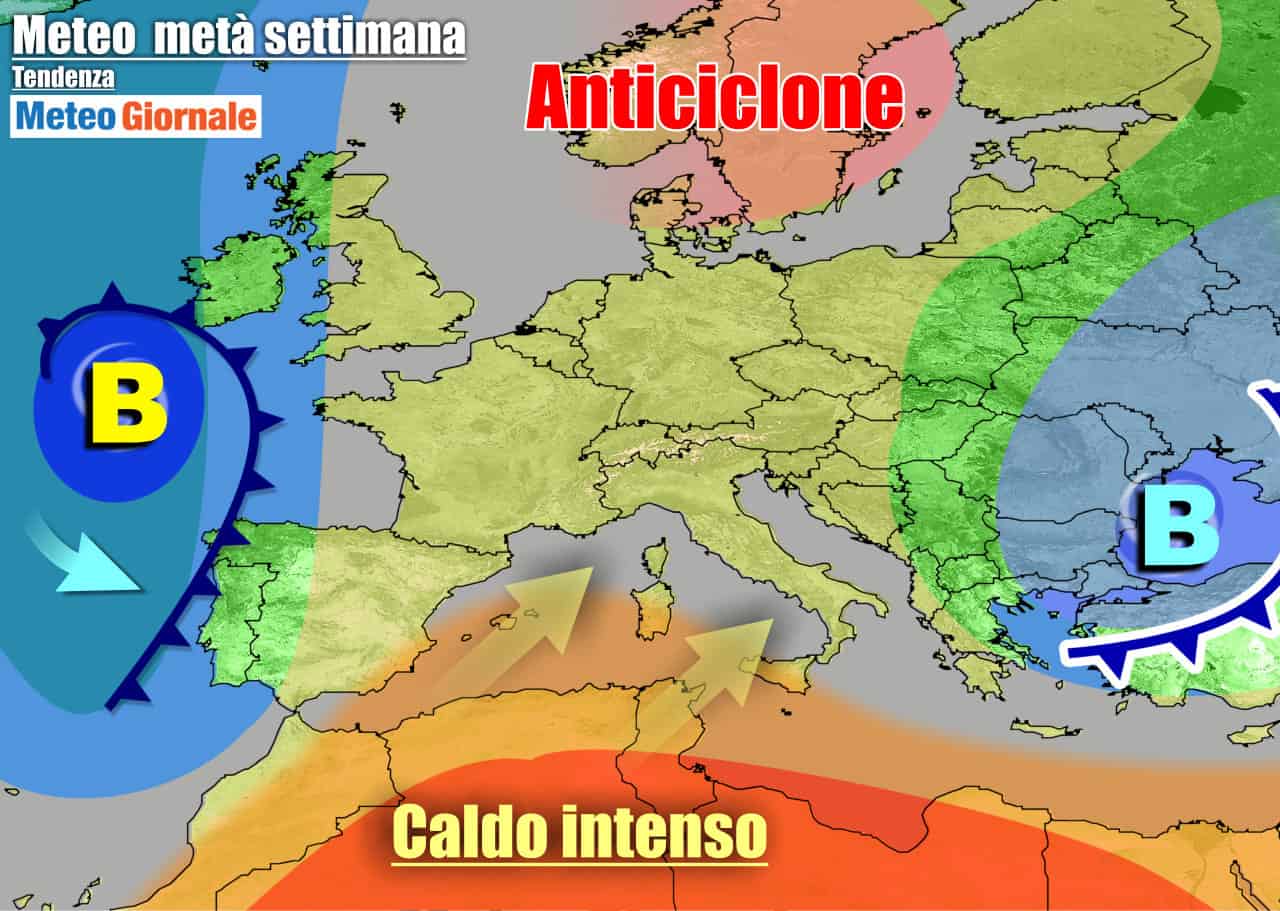 Evoluzione meteo dopo il ponte del 2 Giugno