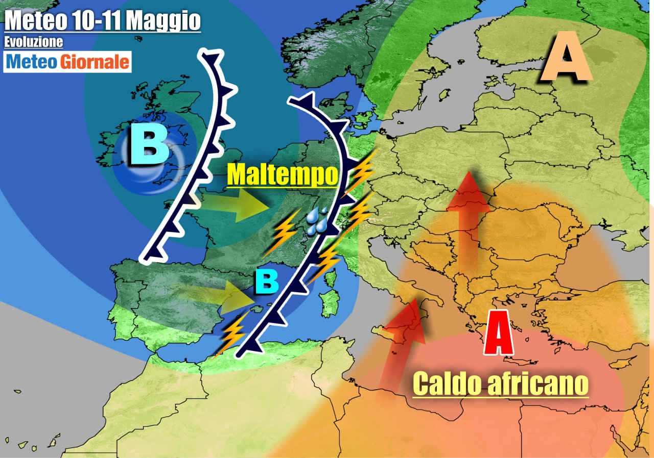 Evoluzione primi giorni della settimana