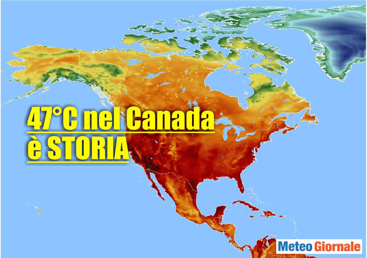 ondata di calore nord america - CANADA 47°C. Nel Nord America cattivo CALDO record in aumento