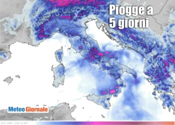 Il meteo settimanale: TEMPORALI per fresco da nord