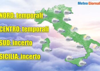 Meteo domani 6 Giugno 2021, Maltempo con FORTI Temporali, rischio di GRANDINE