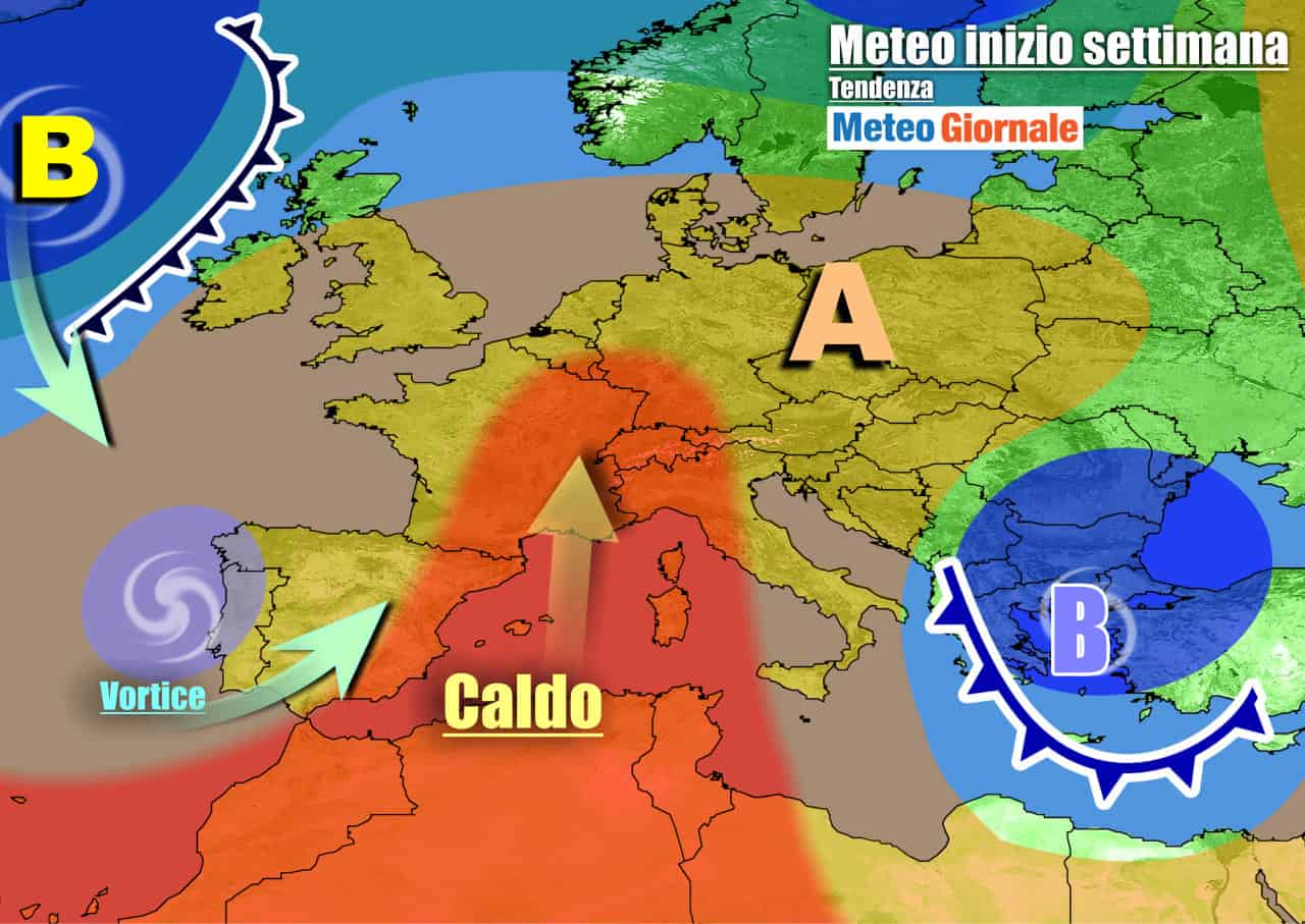 Anticiclone e caldo sull'Italia