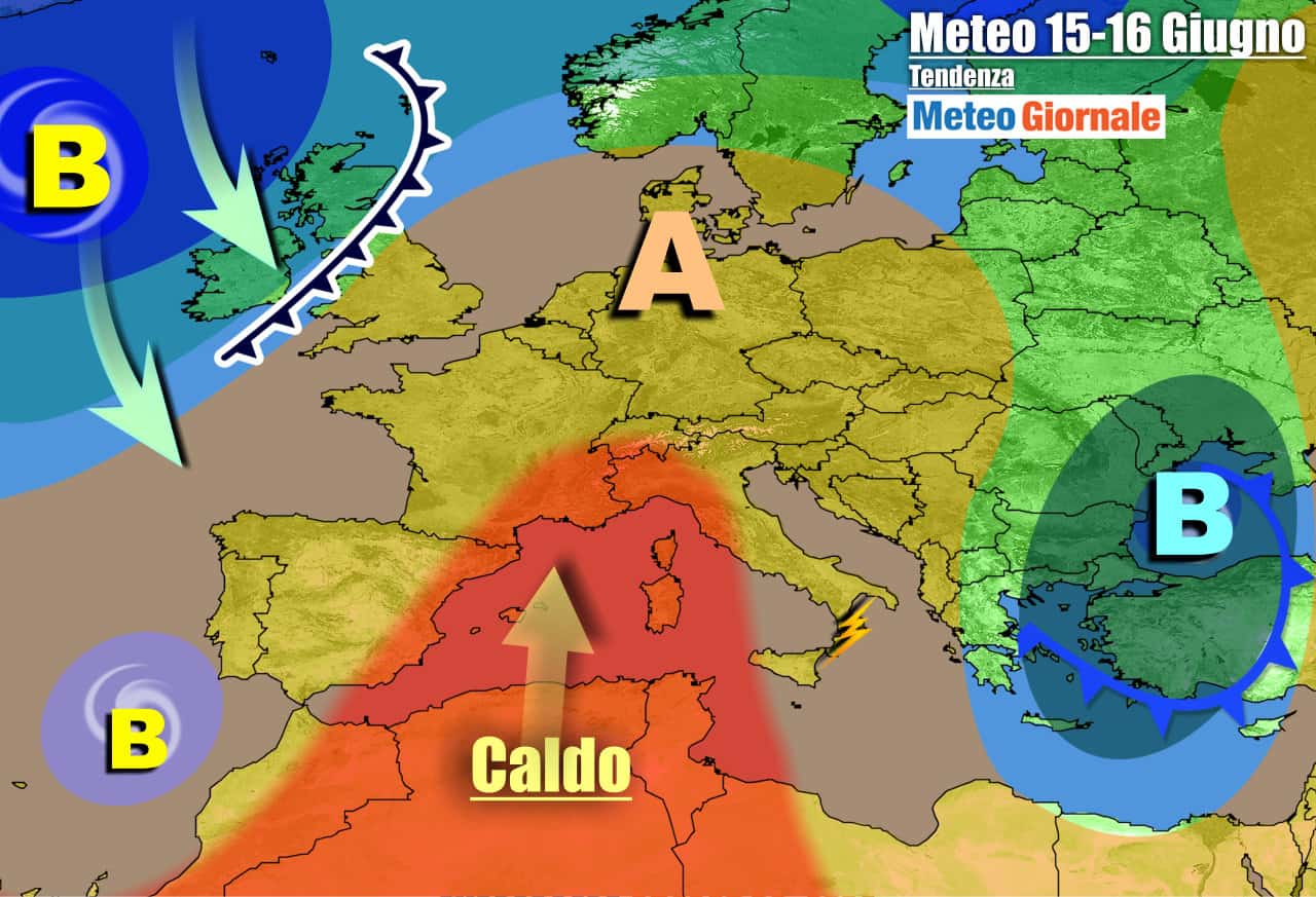 Anticiclone africano sull'Italia