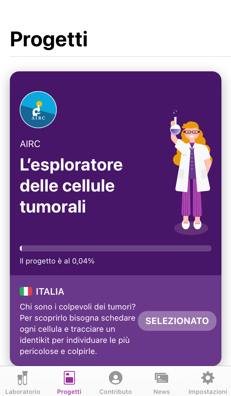 FONDAZIONE VODAFONE E AIRC, ANCORA INSIEME CONTRO IL CANCRO: DISPONIBILE SU DREAMLAB IL NUOVO PROGETTO PER INDIVIDUARE LE CELLULE TUMORALI