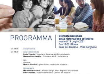 IMPRESE, ANIR Confindustria presenta la prima giornata nazionale della Ristorazione Collettiva